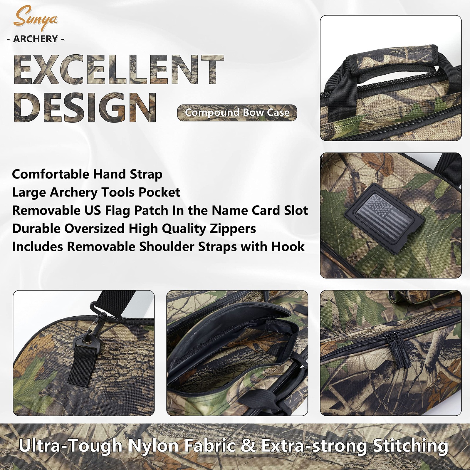 Compound Bow Case with Molle System - Neoprene Bow String Protection Padded ...