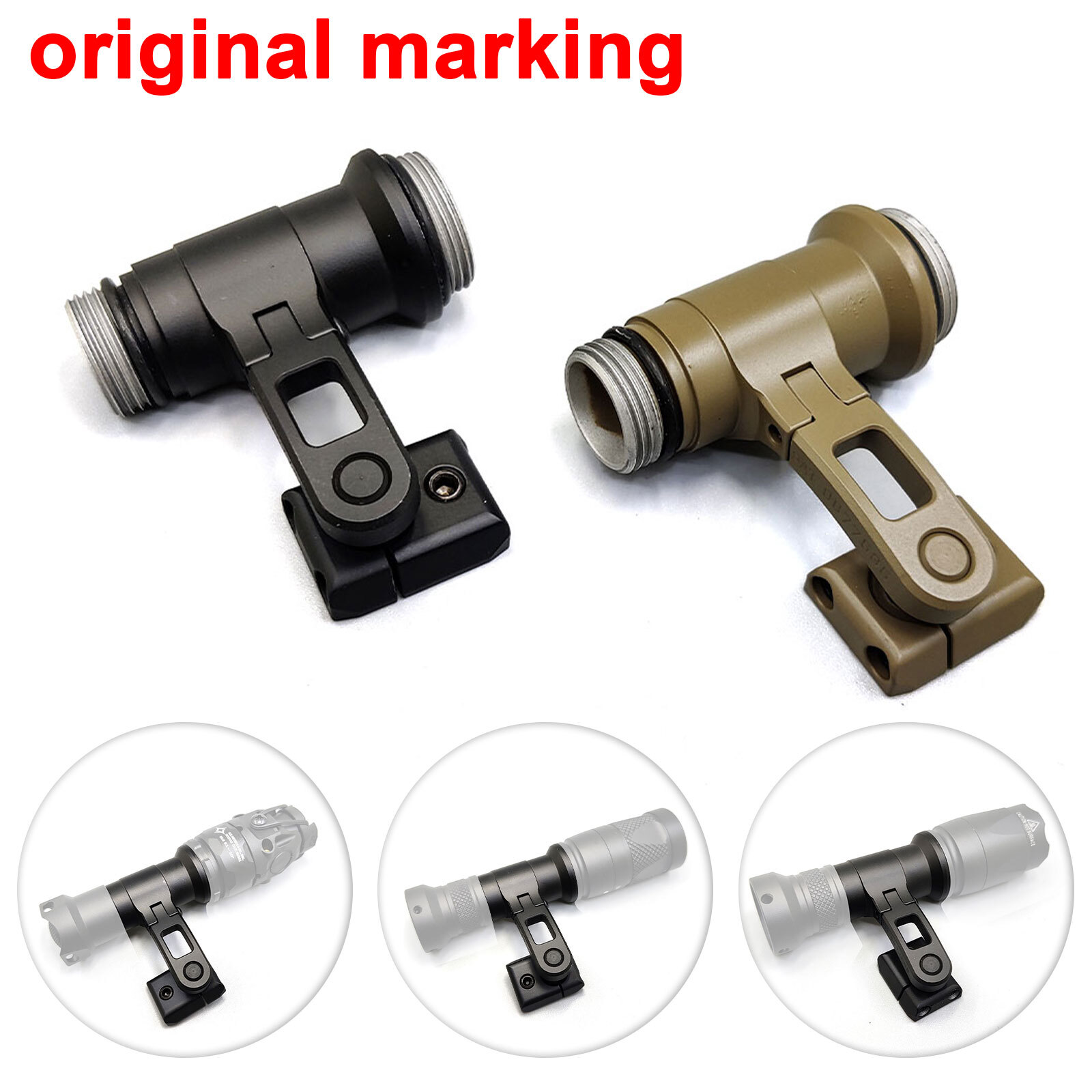 Helmet Light Body Mount - New SS M-AX Bracket For M300 M600 Flashlight Extend