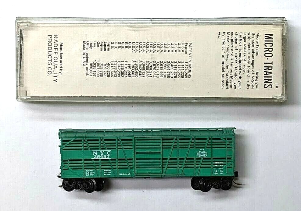 MTL Micro-Trains 35040 New York Central NYC 28497 40 foot stock car pc green NPT