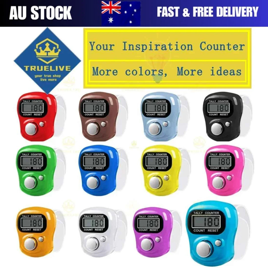 1PCS Mini Electronic Finger Counter Hand Tally Clicker Counter Ring Digital.