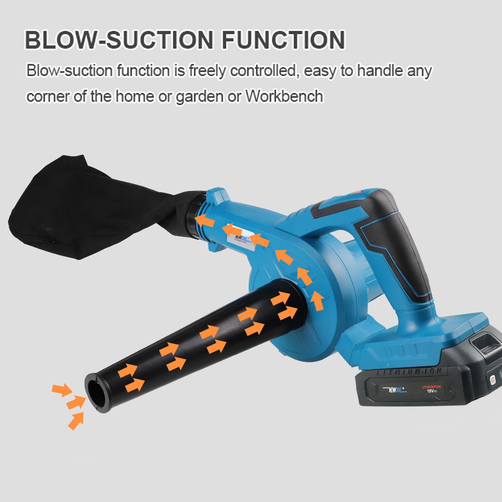 Small Leaf Blower Cordless Compatible with Makita 18V Battery,157MPH/64CFM Li...