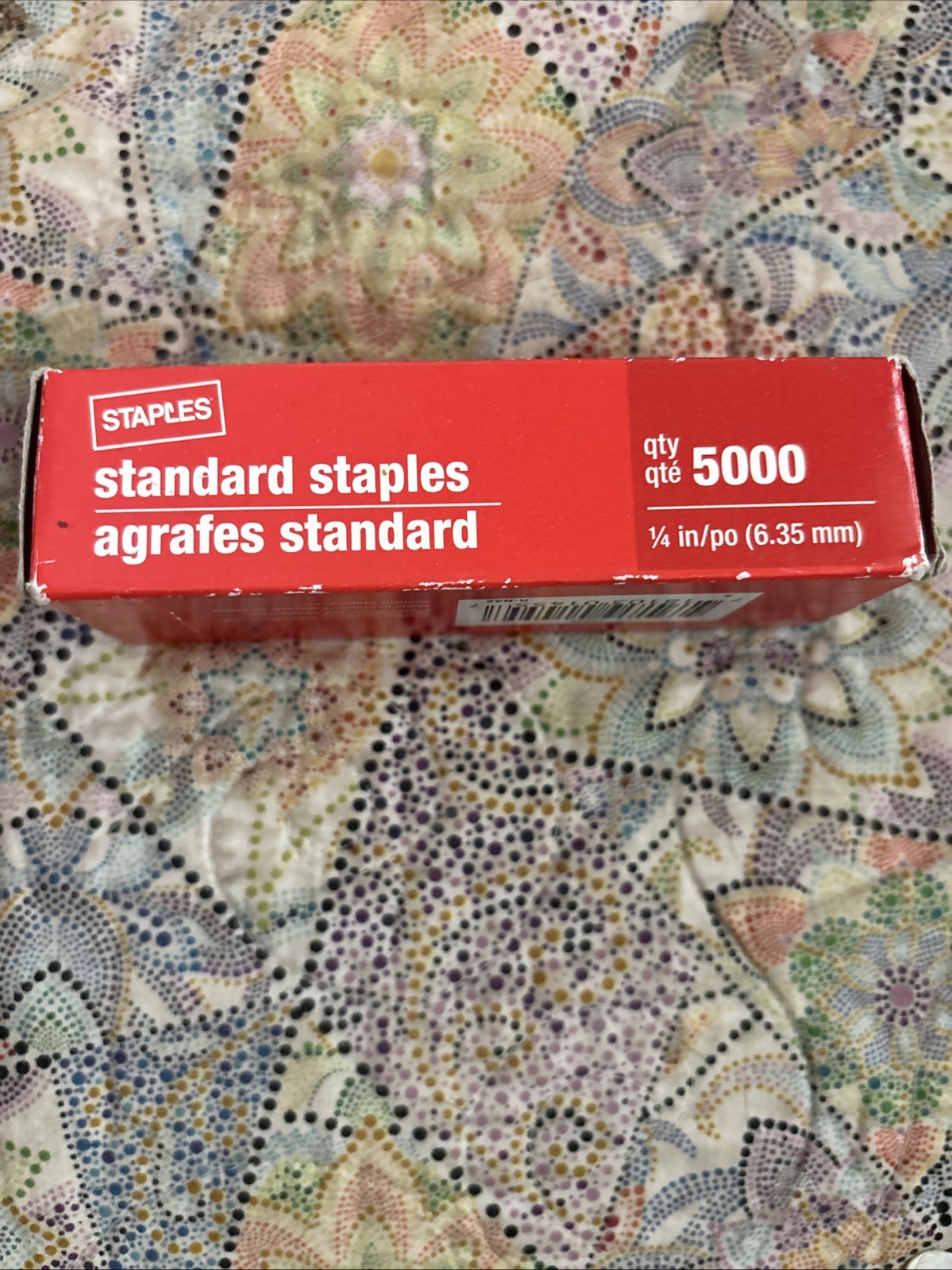 Staples Brand 1/4" Standard Staples 10848 Staples 5000 Count Box 2009 Office