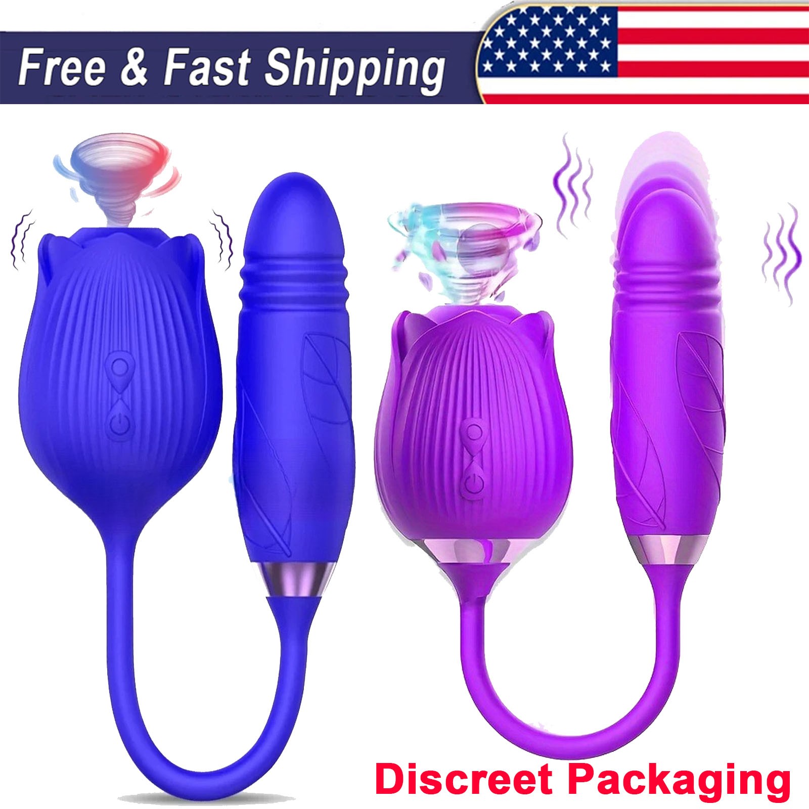 10 Speed-Rose-Vibrator-Massager-Sucking-Sucker-Women-Waterproof-Mute-Gift-Purple