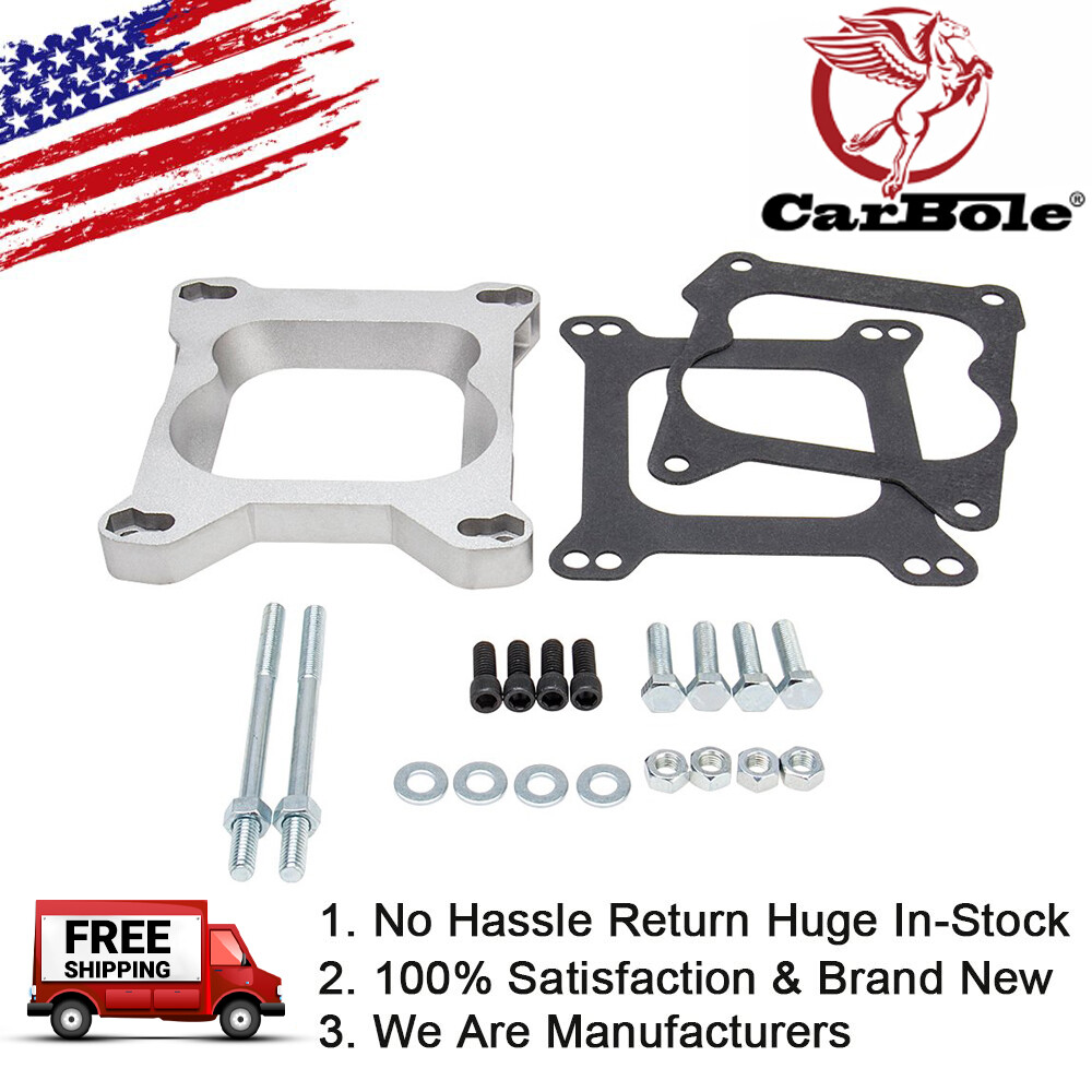 Aluminum Carburetor Adapter to  Quadrajet Q-Jet- Square Bore Edelbrock