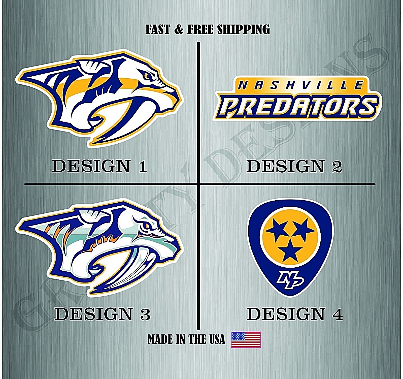 Nashville Predators NHL Hockey Sticker Vinyl Decal Truck Car Bumper Water Resist