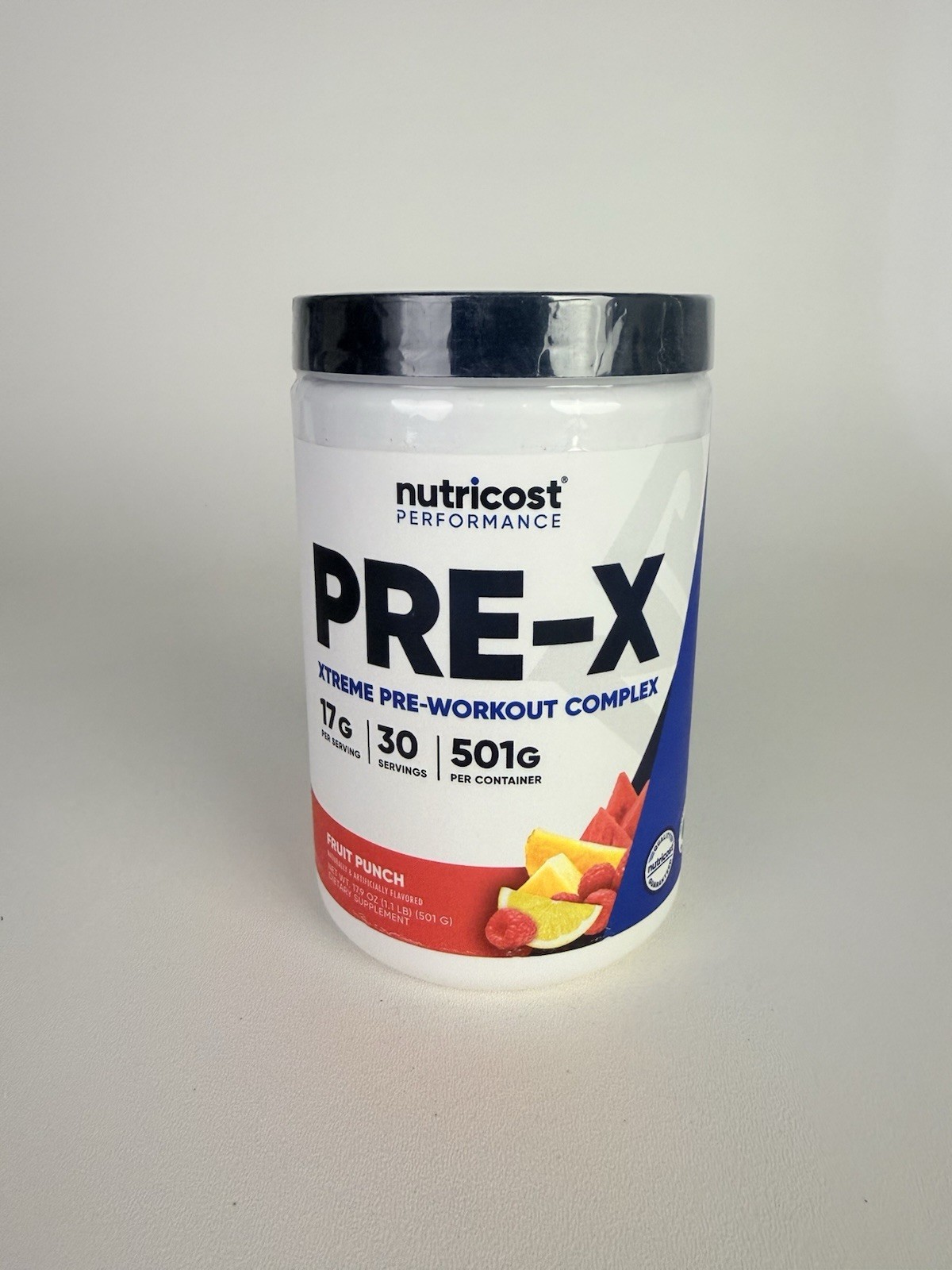 Nutricost Pre-X, Xtreme PreWorkout Powder Complex, Fruit Punch, 30 Servings