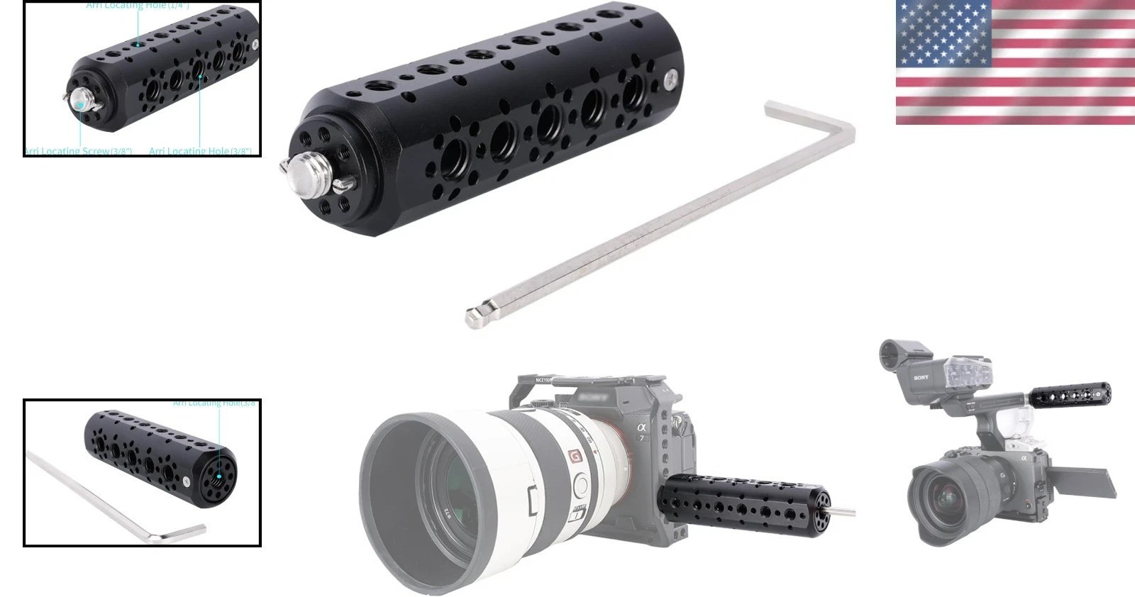 Multi-Purpose ARRI Mount Cheese Handle Grip - Essential for Video Stabilization