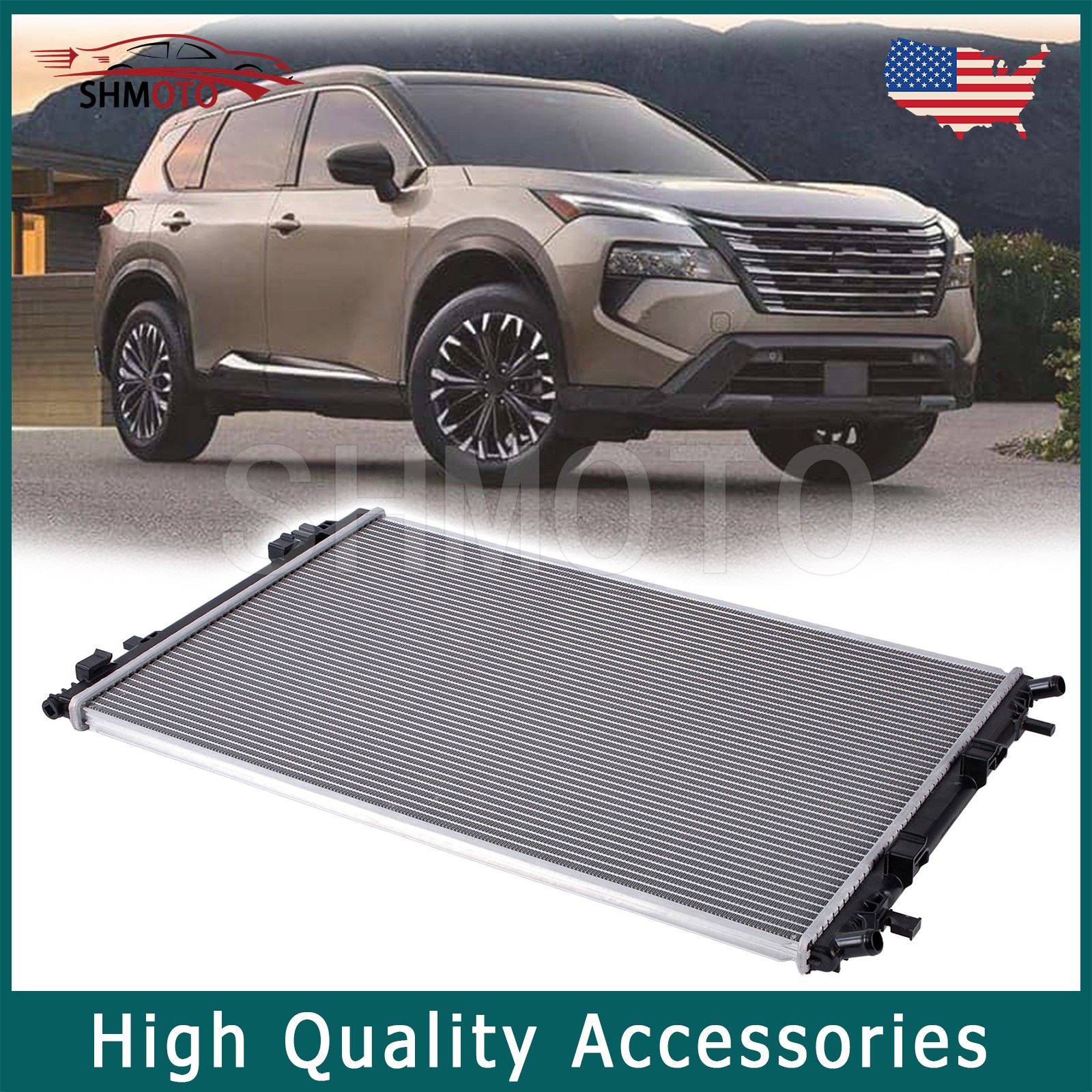 NEW  214576RS0A For 2021-2024  Nissan RogueL3 1.5L 16 mm Auxiliary Radiator