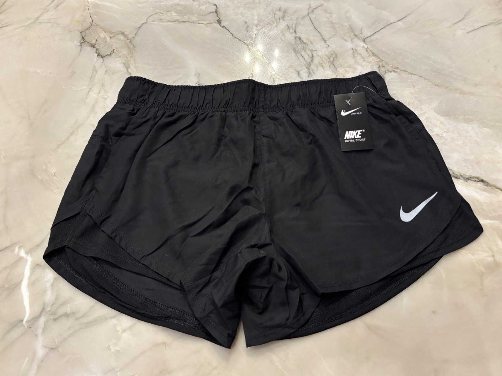 Nike Womens Wind Shorts Black Lined