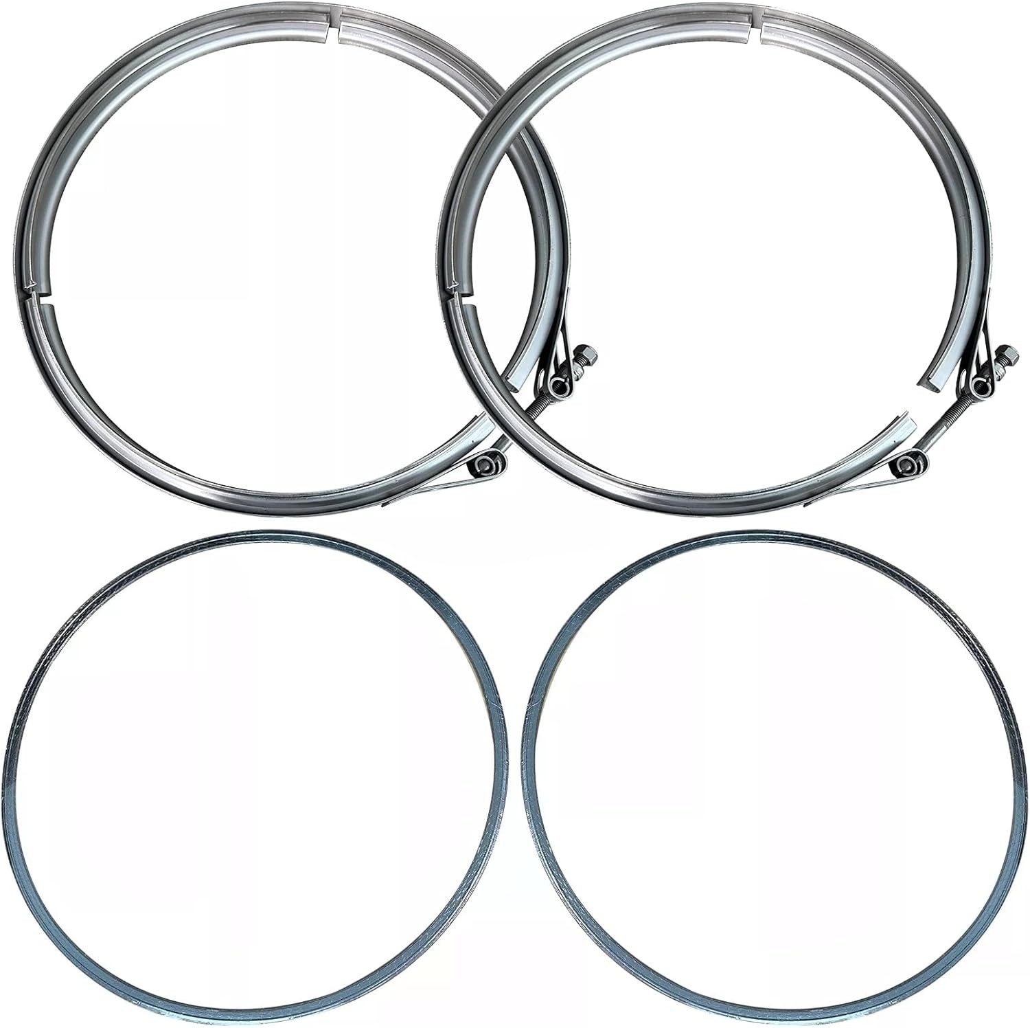 4PCS Fits Volvo Mack DPF Filter Clamp Gasket Kit Replaces OEM# 21371339 21445458
