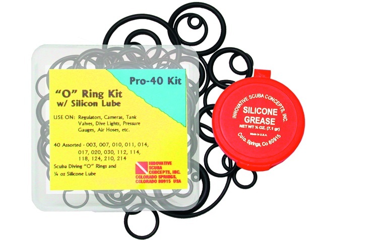 O-Ring Kit w/ Silicone Grease 40 Piece Repair Spare Replacement Scuba Diving