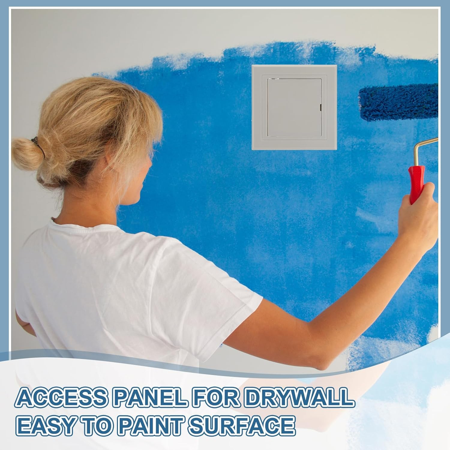 Access Panel for Drywall 4X4 Inch, 2 Set ABS Plastic Wall Hole Cover Access Door