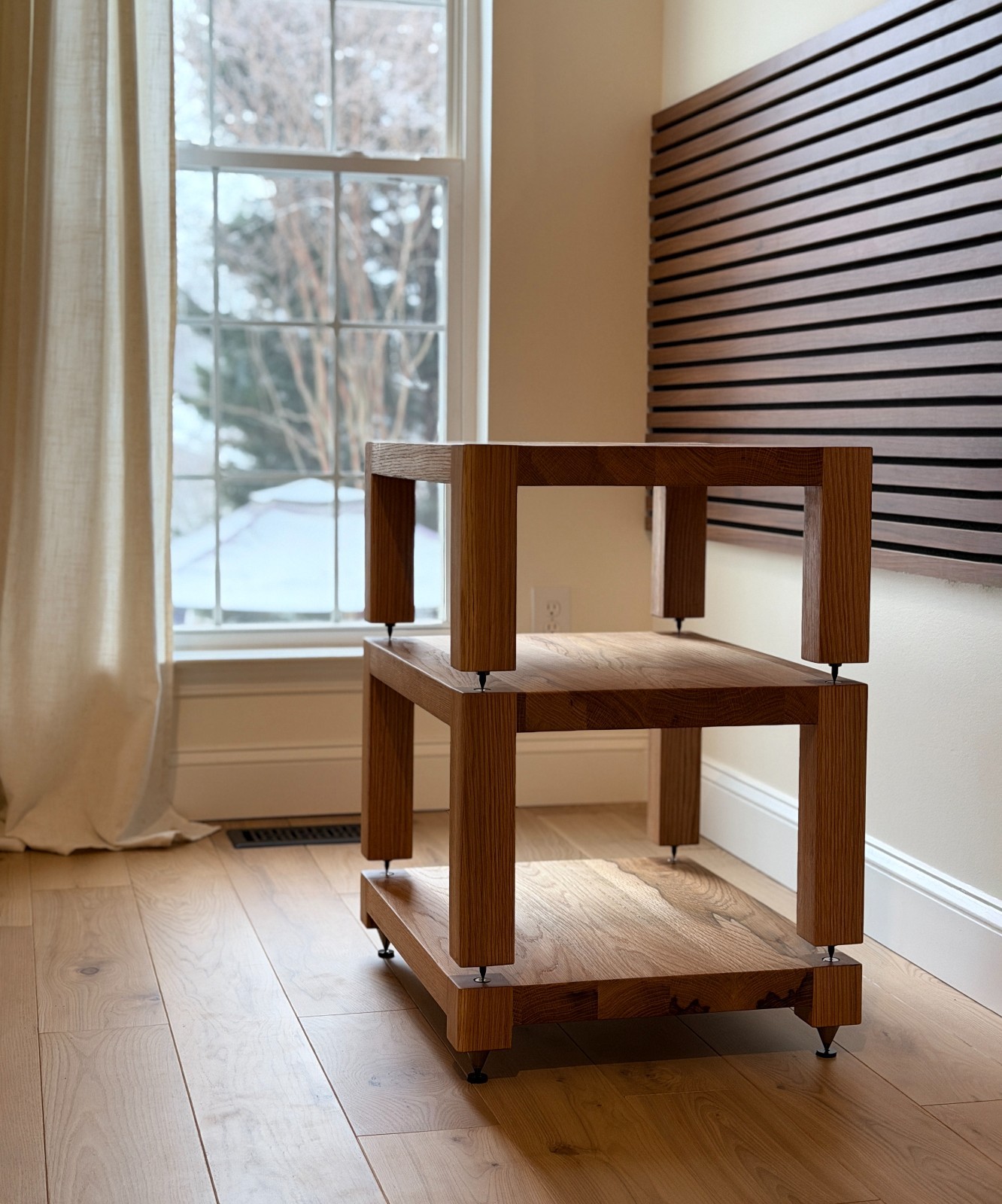 TAFI DENALI Audio Rack, GOLDEN OAK