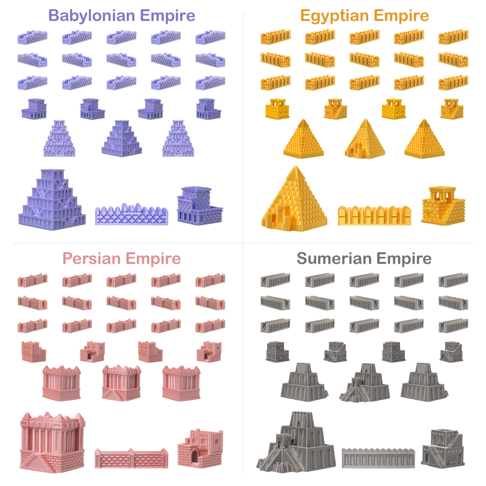 Sumerian Empire Set for Catan | Civilization Replacement Pieces