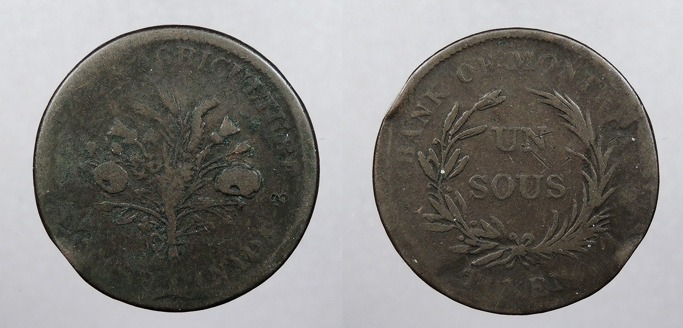 CANADA Lower Canada ND (1835) Un Sous Token Bouquet #WC104940
