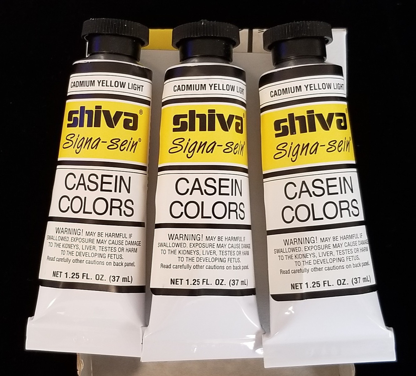 Shiva Signa-sein Casein Colors: Cadmium Yellow Light - Set of 3 Tubes 1.25 Fl Oz