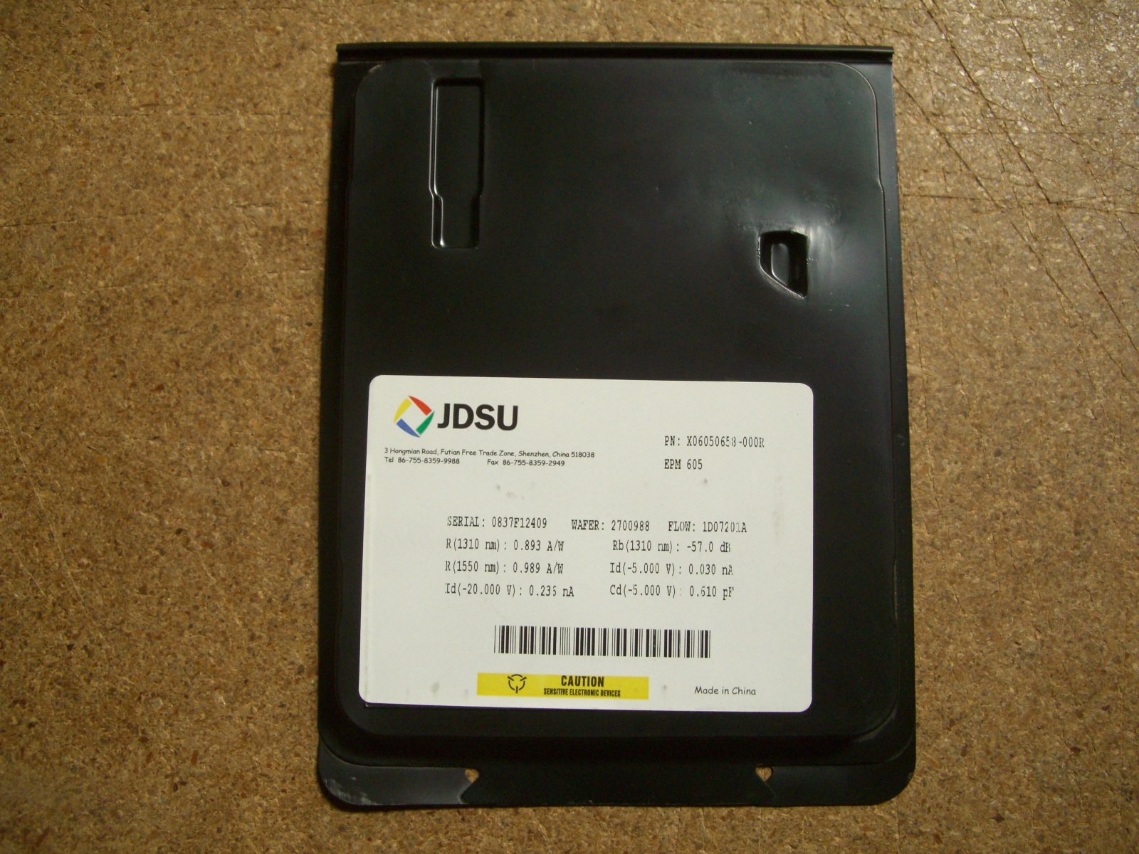 X06050658-000R JDSU PHOTODETECTOR, MOD3,2.0 GHZ 500398-001