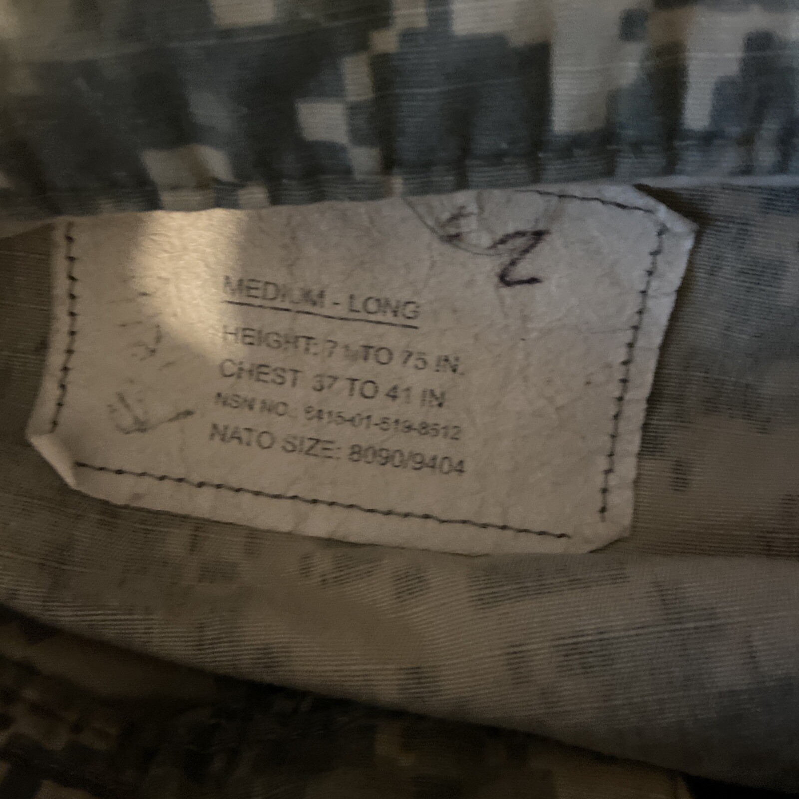 Military jacket medium long nato