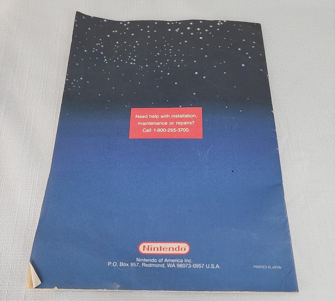 Control Deck NES Nintendo System Instruction Booklet