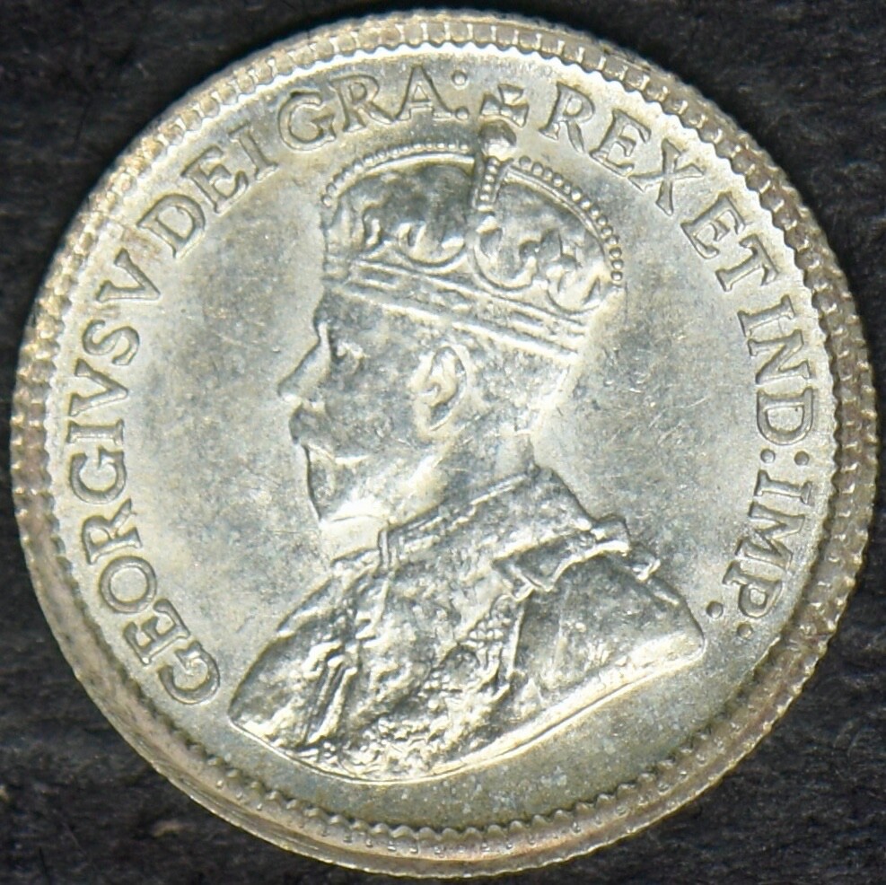 1920 Canada Silver 5 Cents - ✪COINGIANTS✪
