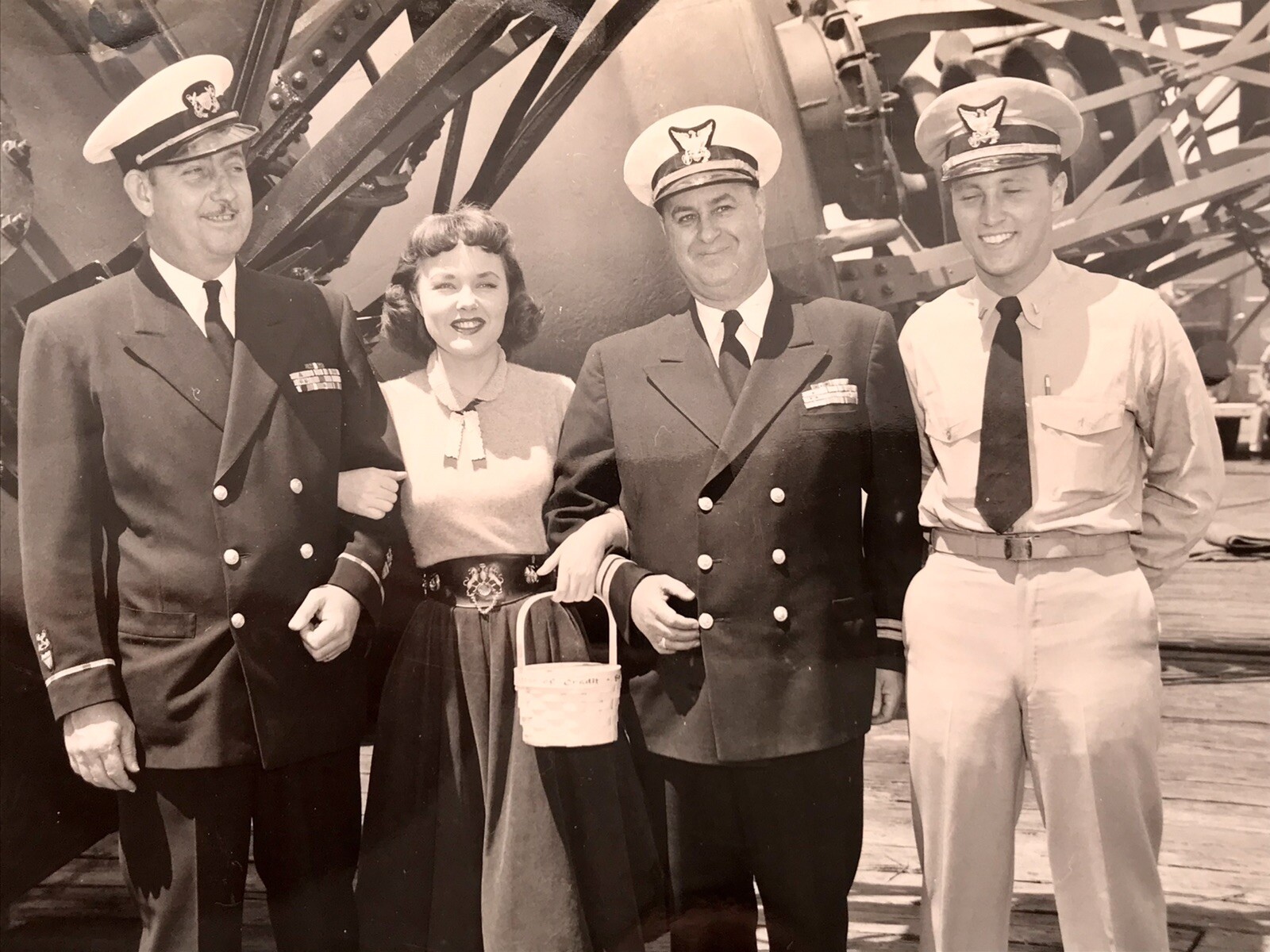 Movie Photograph ? 8 X 10 Officers & Pretty Woman 1940’s Possibly