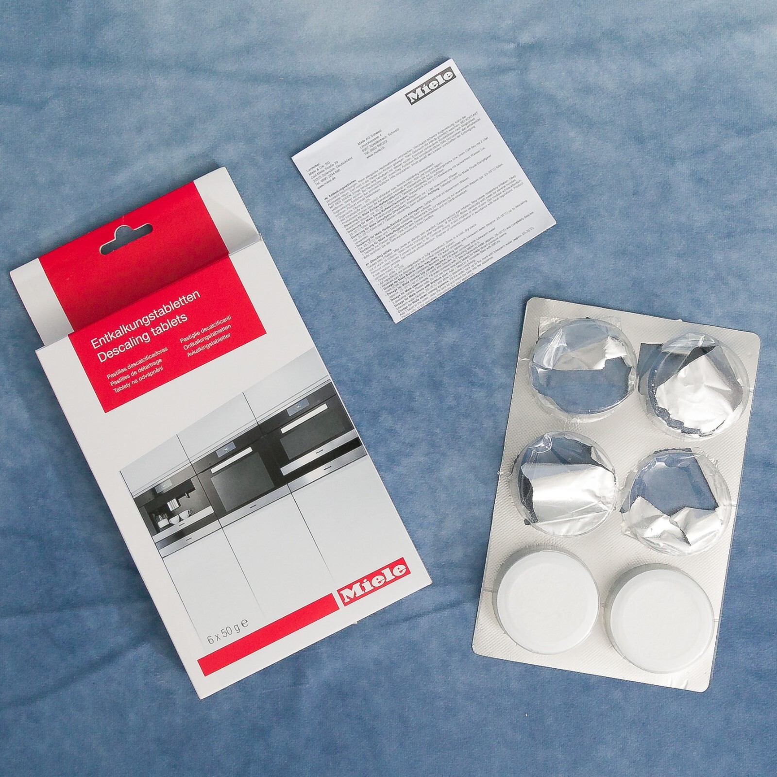 *READ* Miele Descaling Tablets 10178330 - 2 X 50 g FOR COFFEE MACHINES Open Pack