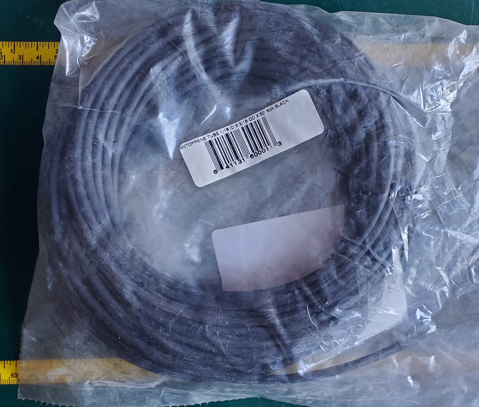 Santoprene Tube 1/16 ID x 3/16 OD x 50' 60A Black