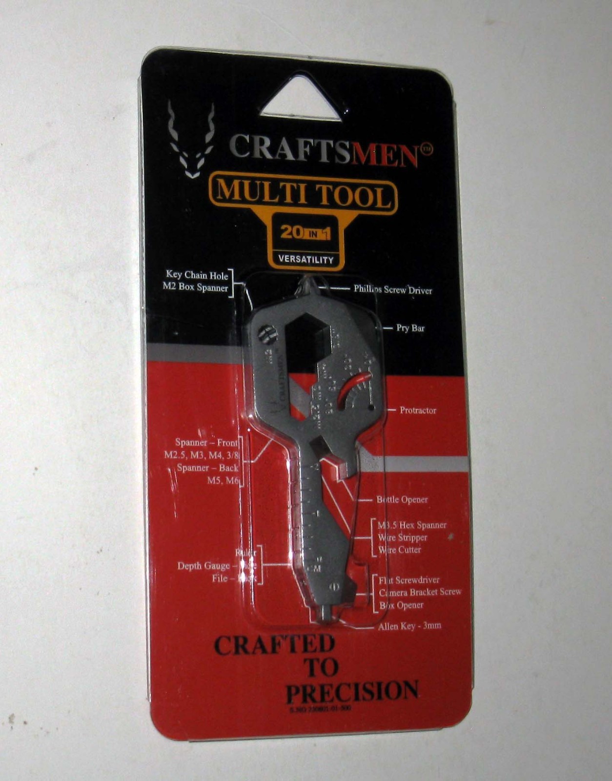 Craftsmen Multi Tool Key Shaped 20-in-1 Tool 230801-01-500 2023 EDC Keychain
