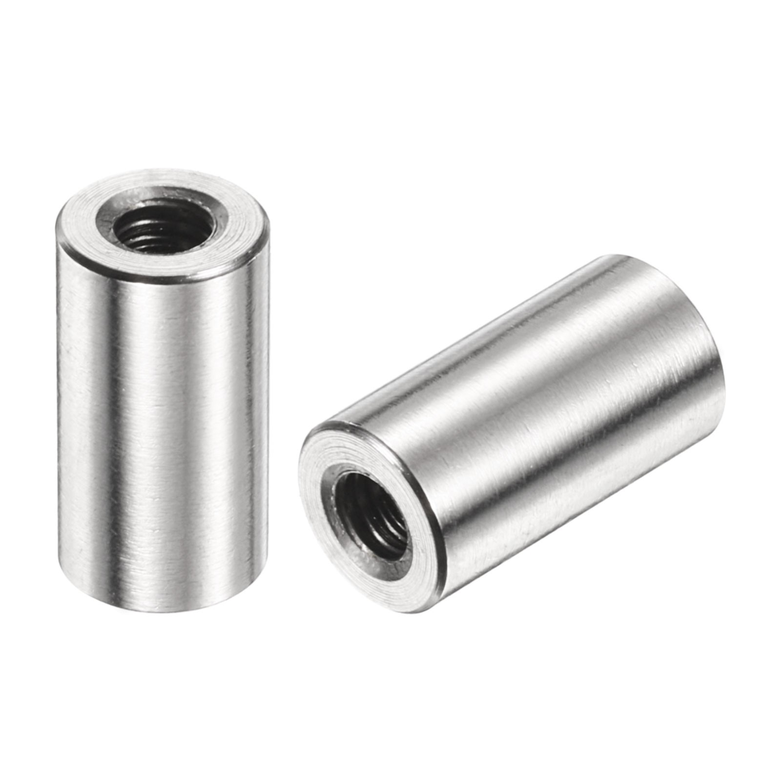 12Pcs, Round Connector Nuts M4x15x8mm Coupling Nut Sleeve Rod Bar Stud Nut