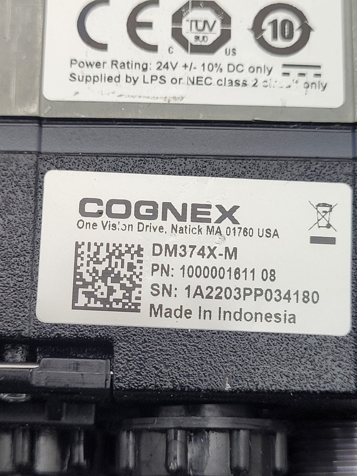 Cognex DM374X-M 1/1.8" CMOS 8.9mm Fixed Mount Bar Code Reader w/new Torch Light