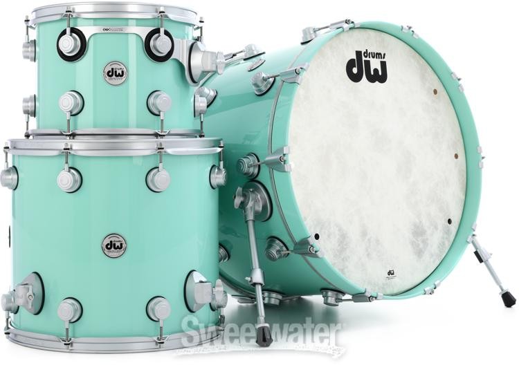 DW Collector's Series Lacquer 3-piece Shell Pack - Seafoam