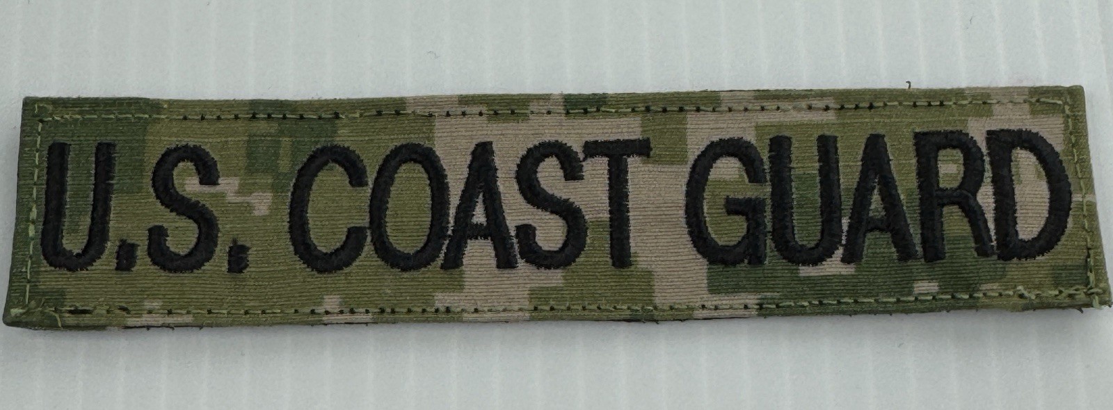 USGI Coast Guard Green Digital Camo Branch Tape Patch w/Hook Attachment EUC