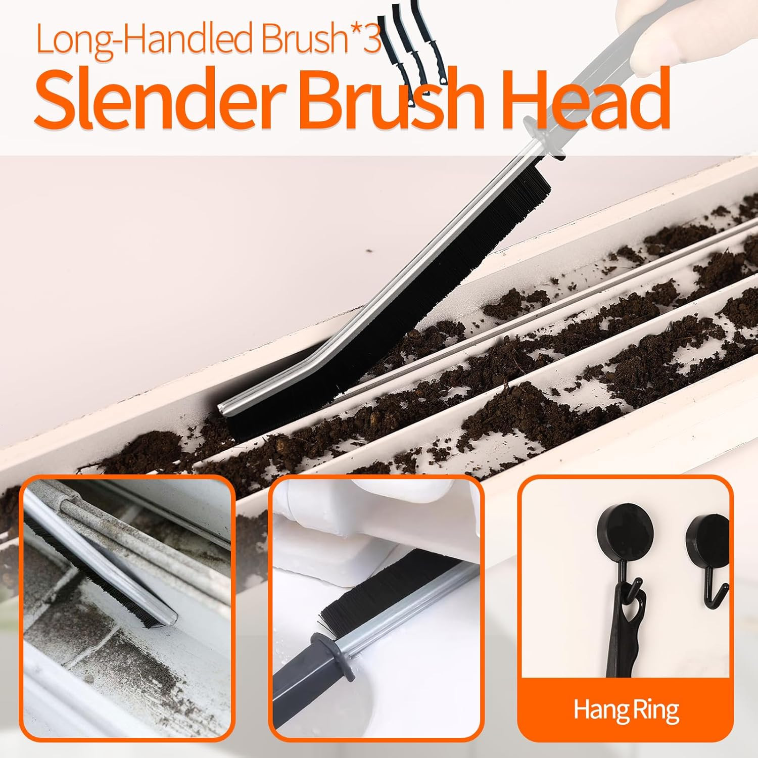 Window Track Cleaner Tools Set - 14 Pcs Window Groove Cleaning Brush Kit, Cre...