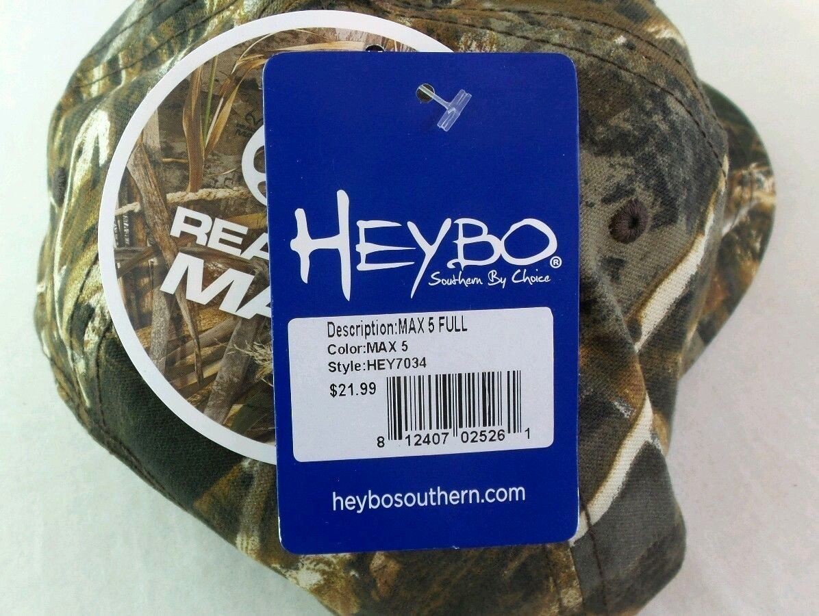 Realtree Camouflage Men's Hat Cap Fishing Hunting One Size Snapback Heybo Max5