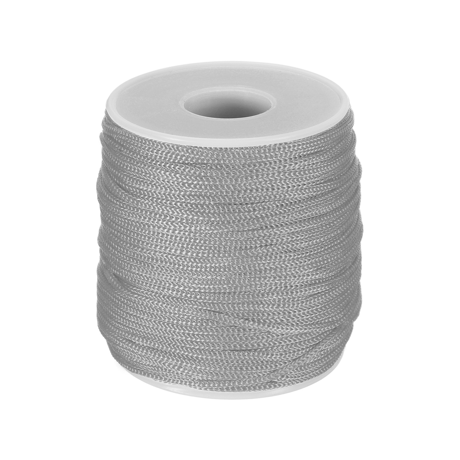 5/64 Inch Polypropylene Rope Braided Ropes, 255ft Nylon Rope Light Gray