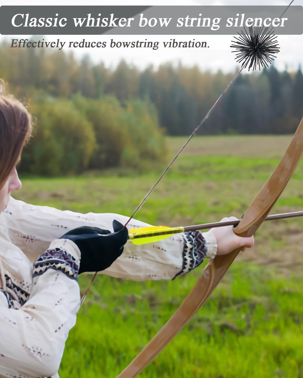 4 Pcs Bow String Whiskers Silencers Reduce String Noise and Vibration for Recurv