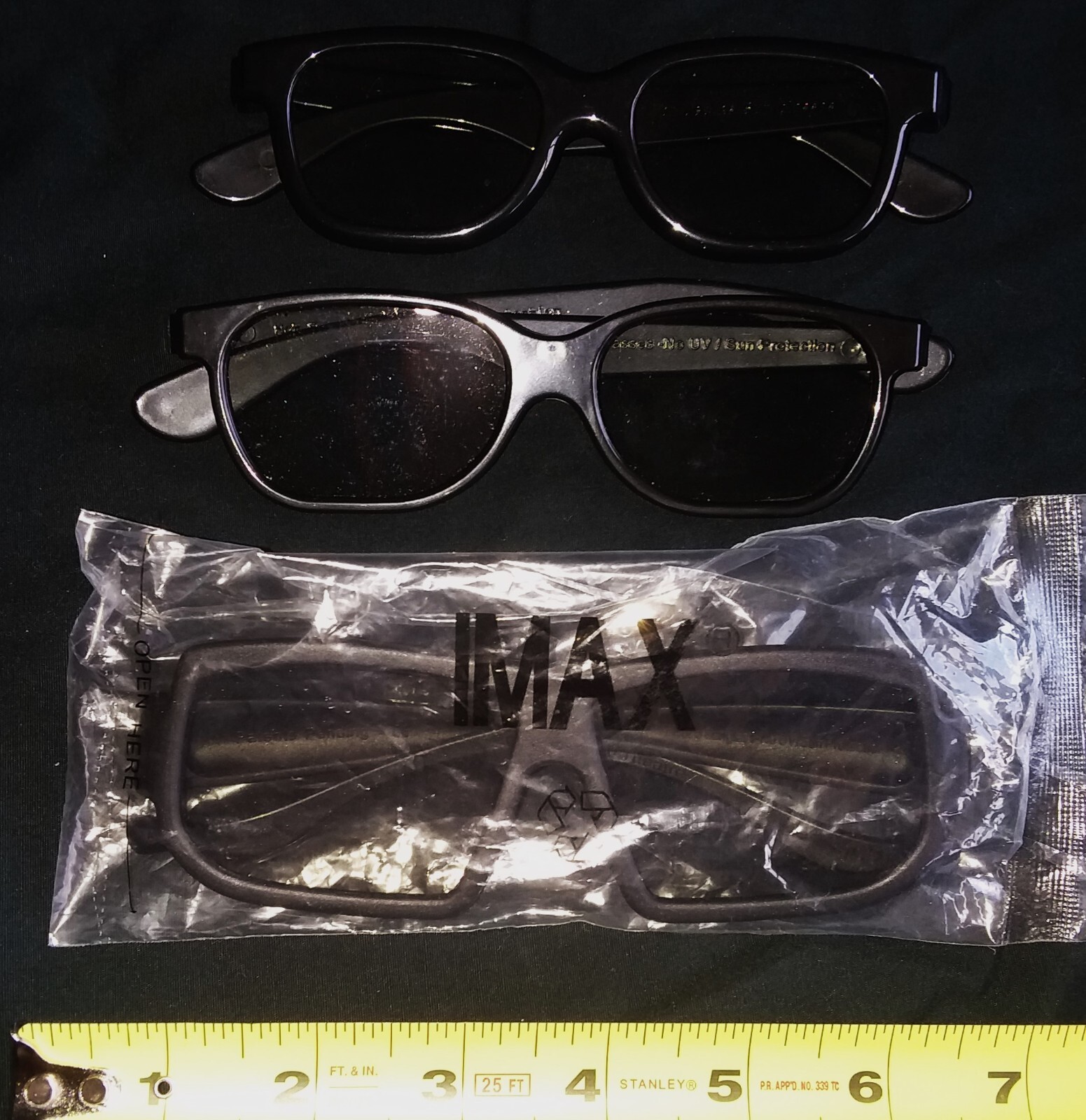 4 3D glasses 1 NEW IMAX, 2 Real D Passive 3D Glasses Movie Theatre Imax Cinema