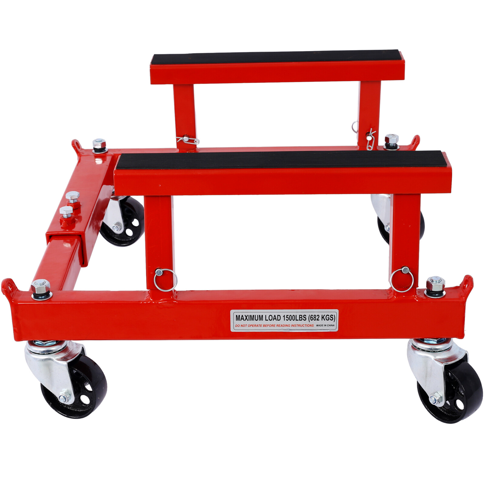 1500lbs ATV Motorcycle Engine Stand Cradle Shop Dolly Adjustable Width & Height