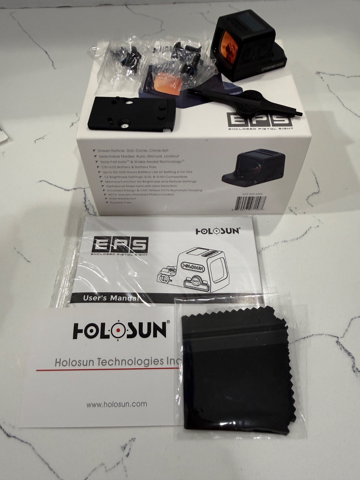 Holosun EPS GR-MRS 2 MOA Dot, 32 MOA Circle, Or Circle-Dot Combination Green Dot