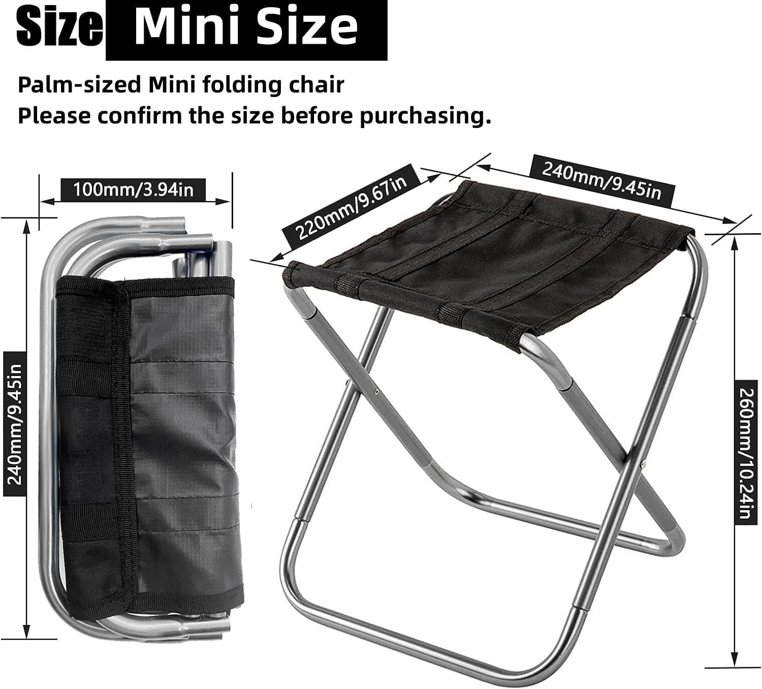 Portable Mini Folding Stool, Small Camping Stool Mortable Stool Can Hold Up t...