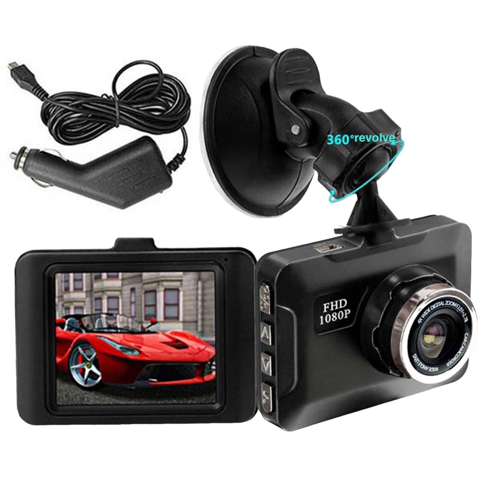 Car Dash Camera Front Super Night Vision 1080P Full HD Driving Recorder