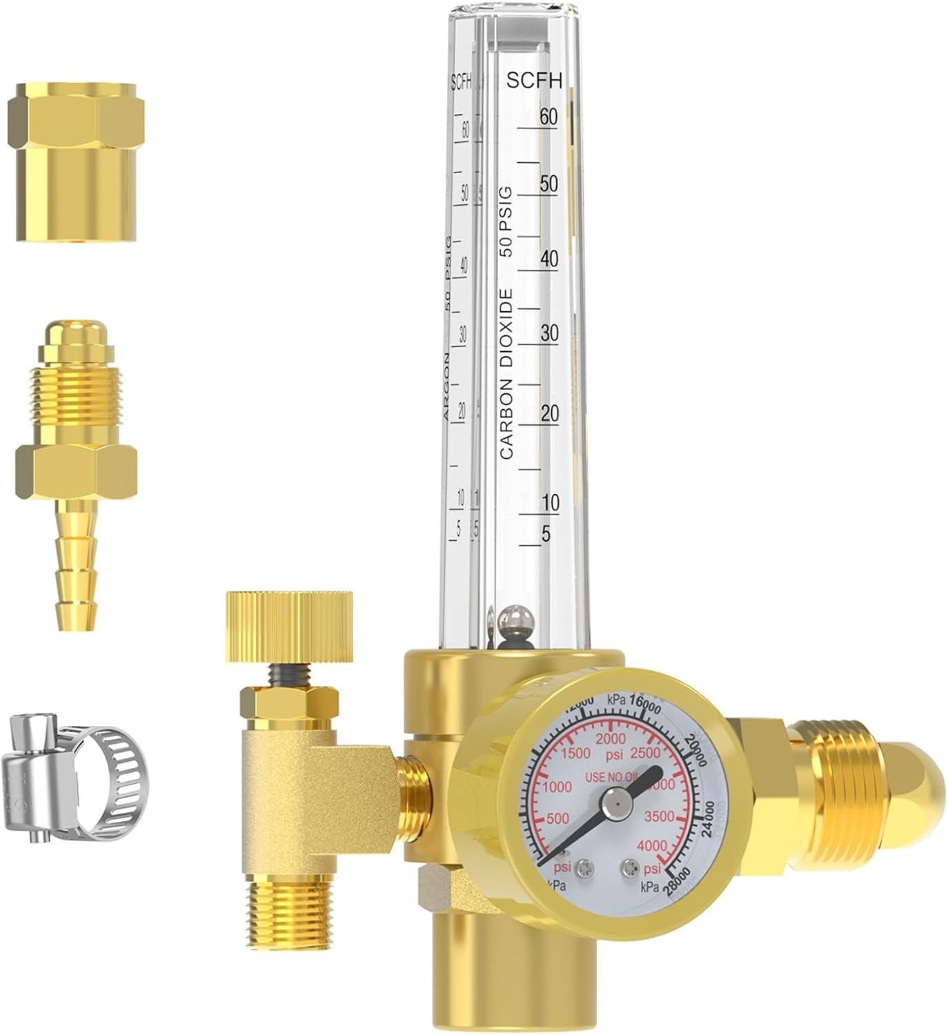 Yeswelder Argon/CO2 Mig Tig Flow Meter Gas Regulator Gauge Welding Weld