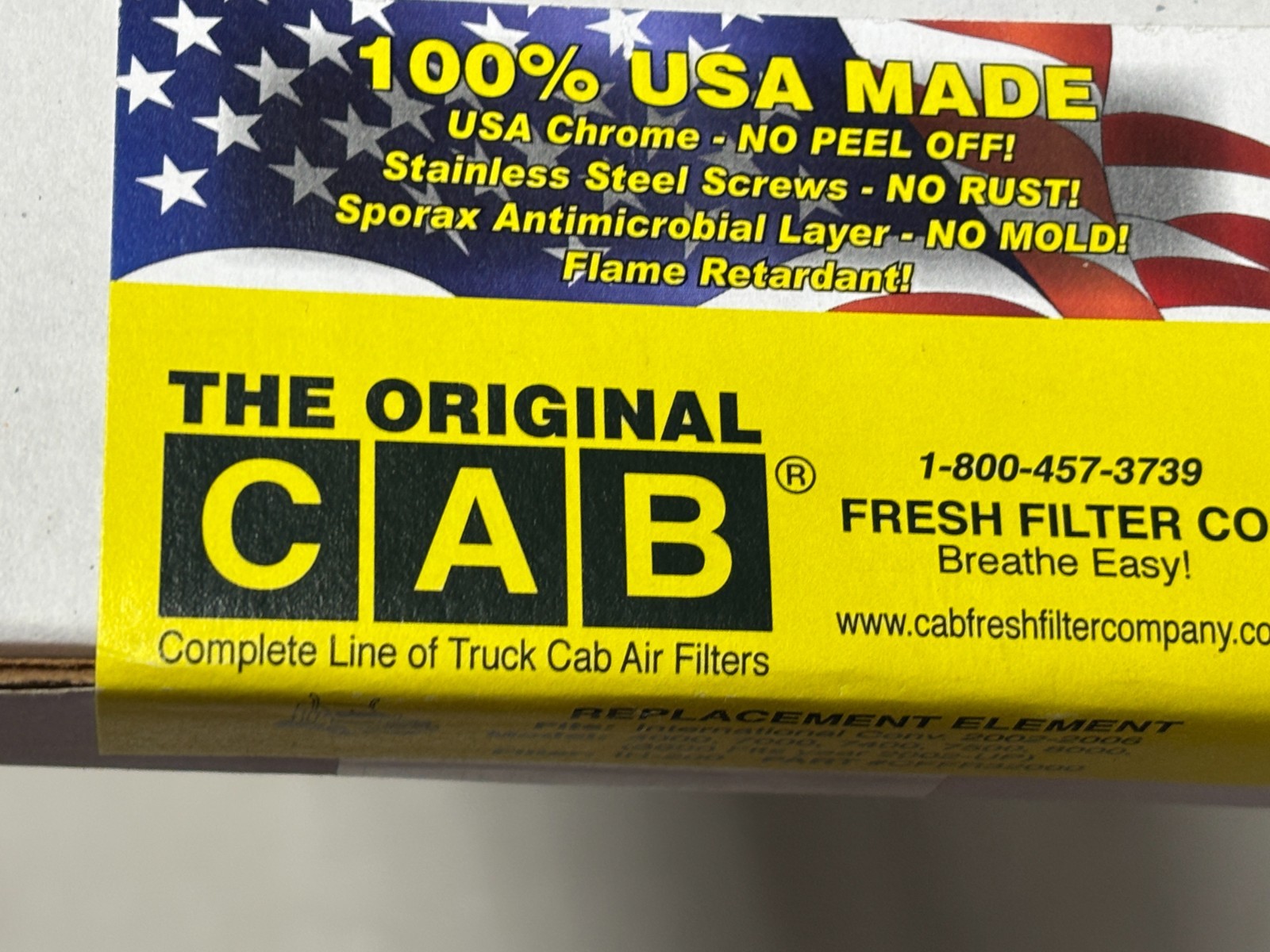 CAB Fresh Filters CFF32000 Cab Filter PART #CFFR3200