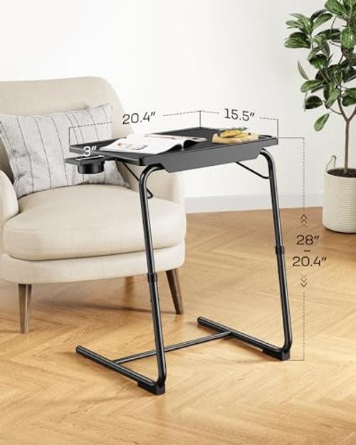 Multifunctional TV Tray Table - 2 Packs Adjustable TV Dinner Tray Tables with