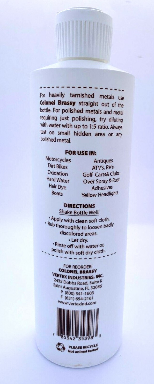 Colonel Brassy Hard Surface Cleaner/Polish - 16oz (12 Bottles - Case)