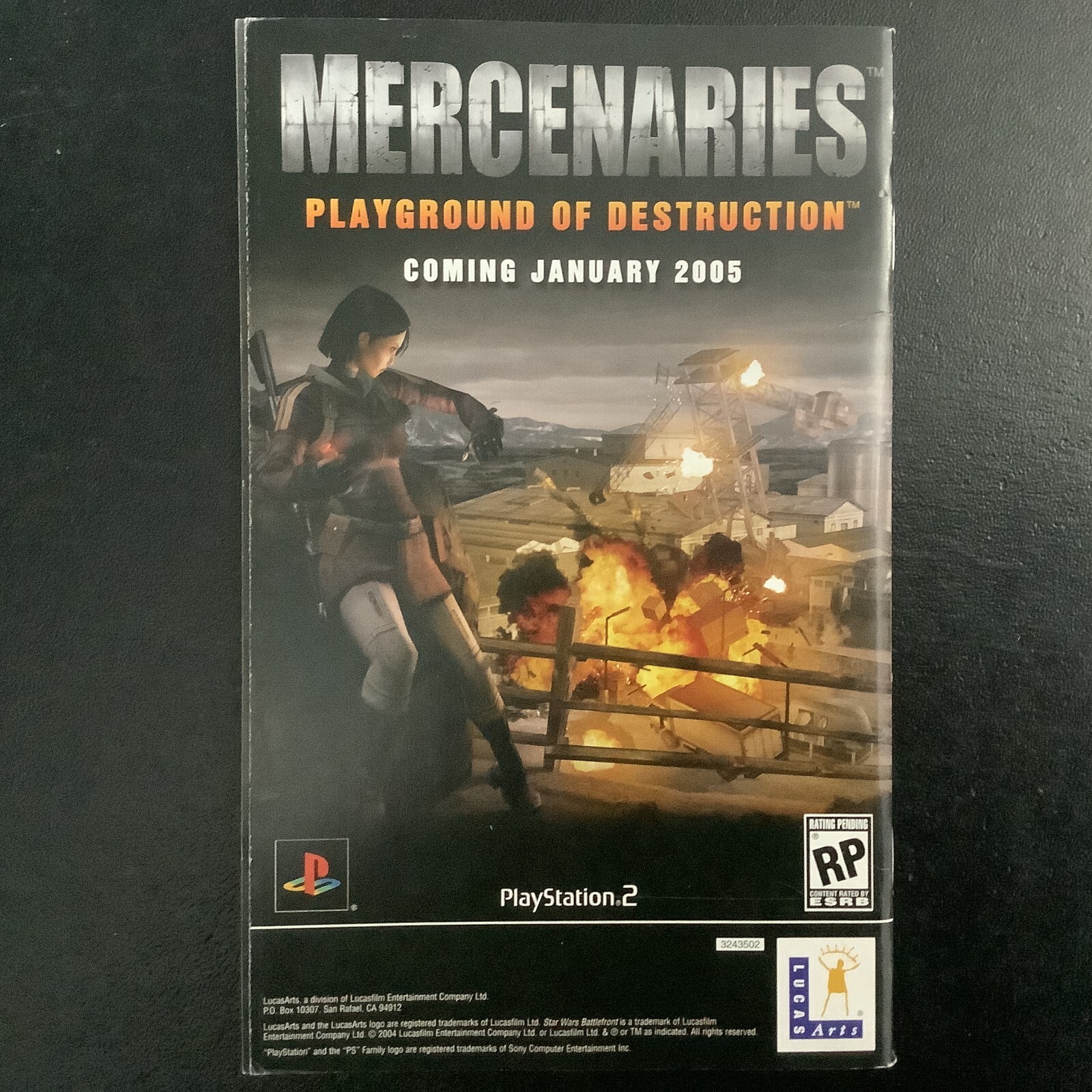Star Wars Battlefront 1 PS2 PlayStation 2 Instruction Manual Only