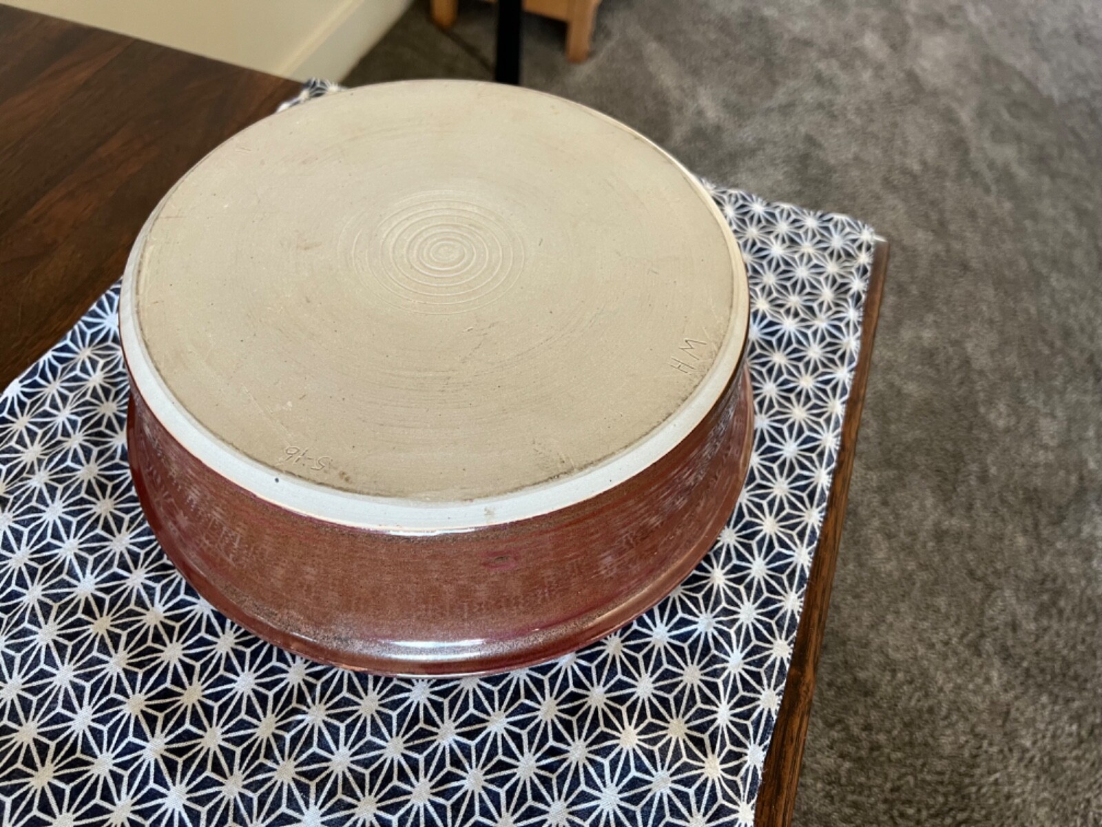 Abstract Studio Art Pottery Open Casserole 10.5” x 3”
