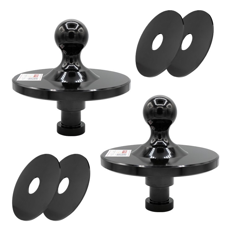 2Pk Kingpin to 2-5/16" Gooseneck Ball Hitch Adapter w/ Rings Fit for Tractor