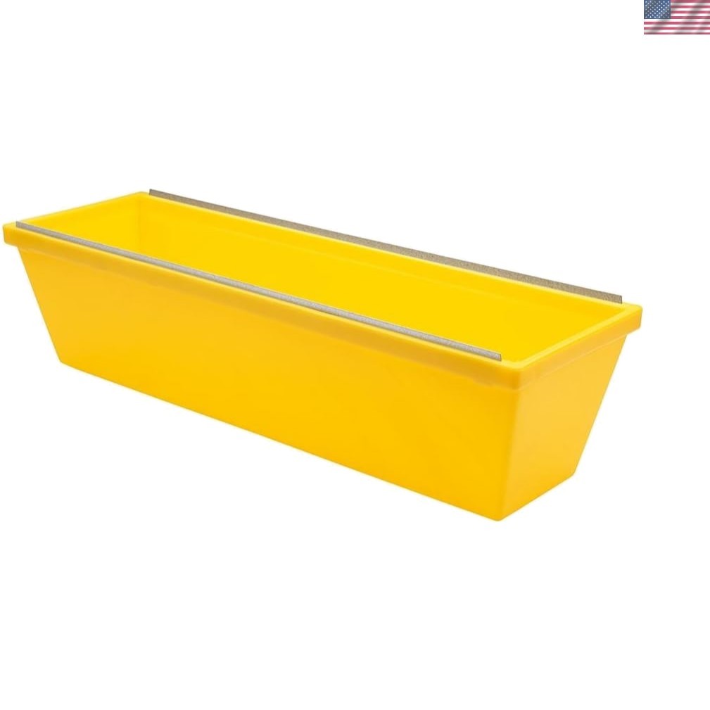 Heavy-Duty 12” Drywall Mud Pan - Rust-Proof Steel Scraping Bar for Quick Cleanup