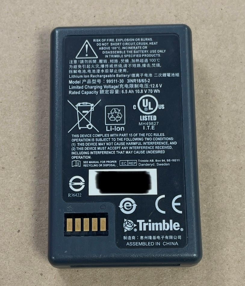 TRIMBLE 99511-30 LITHIUM ION BATTERY FOR SPS930- USED.